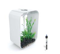 biOrb LIFE 60L White Aquarium Fish Tank with Multi Colour LED Lighting and Heater Pack