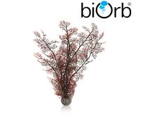 biOrb Fish Tank Decorations, Sea Fan Large Plant With Weighted Ball (1 x Crimson Aquarium Plant), Artificial Fish Tank Decor To Add Pop Of Colour, Natural-Looking Aquarium Decor For Scenic Background
