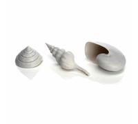 biOrb Fish Tank Decorations, Ceramic Sea Shells (Set of 3 Aquarium Ornaments, White), Artificial Fish Tank Accessories To Add Colour, Detailed Natural-Looking Aquarium Decor For Scenic Background