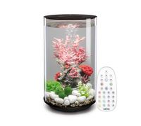 Oase Biorb Tube 30L Aquarium Fish Tank In Black With Mcr Led Lighting