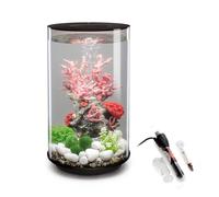 biOrb Tube 30L Black Aquarium with MCR LED Lighting and Heater Pack