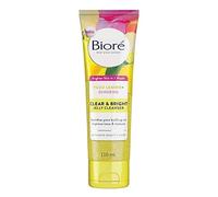 Biore Clear and Bright Yuzu Lemon + Ginseng Jelly Cleanser Face Wash, 110 ml