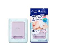 Biore Clear Wiping Sheets, 20sheets, Makeup Remover, Large Sheet with Plenty of Liquid, Oil Free, Cleansing