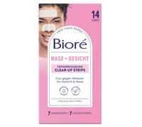 Bioré Deep Cleansing Clear-Up Strips - 1 x 14 Pieces - Face (7 Strips) and Nose (7 Strips) - Remove Blackheads and Impurities from Face and Nose - All Skin Types