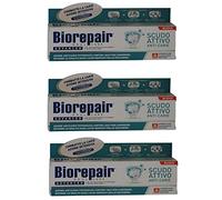 Biorepair Advanced "Scudo Attivo" (Active Shield) Toothpaste with microRepair 2.5 fl.oz (75ml) Tubes (Pack of 3)