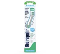 Biorepair , Total Protection Toothbrush, Antibacterial, Clinically Tested, with Medium Bristles, Patented Curved Shape, Inhibits Bacterial Growth by Up to 90%, Removes Up to 100% of Plaque