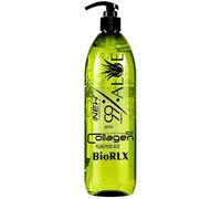 BioRLX 99% Aloe Vera Gel with Collagen and Hyaluronic Acid 250 Ml 8.5 Fl Oz - For Face Body, Hair & Scalp, After Sun Relief, Natural, Soothing, Hydrating