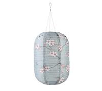 BIOSA 10 Inch Solar LED Lantern, Waterproof, Traditional Style, Chinese Japanese Print, Garden Decoration, Outdoor Hanging Lamps