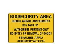Biosecurity Areaindoor Animal Containment Bc2 Facility Safe Sign, Signs Outdoor, 12 X 8 In, Sign For Home, Business, Driveway Alert