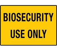 Biosecurity Use Only Warning Metal Sign Tin Signs Aluminum Plaque for Outdoors Use Yard Farm Fence Home Wall Decor 8x12 inch