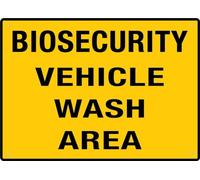 Biosecurity Vehicle Wash Area Warning Metal Sign Tin Signs Aluminum Plaque for Outdoors Use Yard Farm Fence Home Wall Decor 8x12 inch