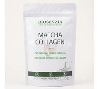 BIOSENZIA Collagen Matcha Powder, Ceremonial Matcha & Bovine Collagen, 150g