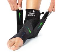 BioSkin Ankle Compression Brace with Gel Insert - Ankle Wrap for Sprained Ankle, Post Injury Ankle Brace, Ankle Support Brace for Women and Men, Swollen Feet Relief