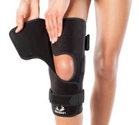 BioSkin Hinged Knee Brace - Compression Knee Skin with Hinge for Acl, MCL, Meniscus and General Knee Pain - Front Closure Large