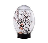 Biosphere Ecosystem,Mini Aquarium Fish Tank Ecosphere Closed Aquatic Ecosystem With Led Light Desktop Aquarium Stable Black Base No Need To Feed Or Change Water