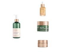 BIOSSANCE Anti-Aging Core Routine Skincare Set - Cleanser, Eye Cream, Firming Serum & Moisturiser - Lift, Firm, Hydrate & Smooth Fine Lines - Squalane Anti-Aging Kit