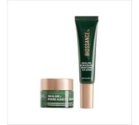 BIOSSANCE Eye Revival Duo - Niacinamide Eye Serum + Marine Algae Eye Cream - Dark Circles, Puffiness & Fine Lines Treatment - Hydrating, Firming Squalane Skincare Set