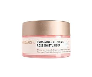 BIOSSANCE Squalane + Vitamin C Rose Face Moisturizer - 50ml Antioxidant-Rich Day/Night Face Lotion - Hydrates and Smooths Fine Lines - Even Skin Tone & Reduce Discoloration - For Radiant Skin