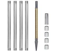 Biostatic Brass Sandpoint Water Well Kit, Heavy Duty 1-1/4 Inch NPT Copper Intake System, Eco Friendly Ground Extraction Hardware for Self Sufficient Homestead Lawn Irrigation(5.15 m (16.8 ft) Kit)
