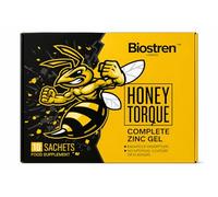 Biostren Honey Torque Zinc Gel Food Supplement - Liquid Zinc & Honey Formula for Active Men - Supports Vitality, Energy & Normal Testosterone Levels - 10 x 15ml Gel Sachets - Made in UK