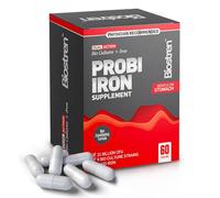 Biostren Probi Iron | 2 in 1 Bio Cultures Complex Plus Iron for Ultimate Gut Health and Hemoglobin Support | Probiotic | Red Blood Cells | Bloat Relief | Digestion | IBS | 60 Capsules