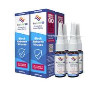 BioSURE PRO Antibacterial & Antiviral Nasal Spray Family Pack (4) | Clinically Proven Long Lasting & Fast Acting | Natural Drug Free Barrier Blocks Colds & Flu Before They Start