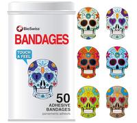BioSwiss Bandaids for Kids, 50 Sterile Bandages in Unique Shape, Colorful Funny Cute Girls Kids Adults First Aid Protect Scratches and Cuts Wellness for Kids