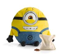 BIOSYNEX - Carl (Minions) Microwavable Hot Water Bottle with Clay Beads - Heating Cushion - Wellness Soft Toy Machine Washable - Soft and Comforting Warmth - from Birth