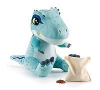 BIOSYNEX - Jurassic World Explorers Heatable Plushies - Microwave Warm Cuddle Toy with Removable Clay Bead Pouch - Gentle and Comforting Warmth - Machine Washable and Safe from Birth (Blue)