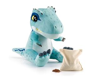 BIOSYNEX - Jurassic World Explorers Heatable Plushies - Microwave Warm Cuddle Toy with Removable Clay Bead Pouch - Gentle and Comforting Warmth - Machine Washable and Safe from Birth (Blue)