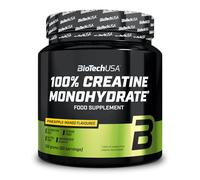 BioTechUSA 100% Creatine Monohydrate | Pharmaceutical-Grade Creatine | Micronized | Vegan | Glutenfree, 300 g, Pineapple-Mango