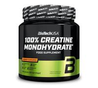 BioTechUSA 100% Creatine Monohydrate | Pharmaceutical-Grade Creatine | Micronized | Vegan | Glutenfree, 300 g, Orange
