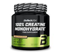 BioTechUSA 100% Creatine Monohydrate | Pharmaceutical-Grade Creatine | Micronized | Vegan | Glutenfree, 300 g, Neon Citrus