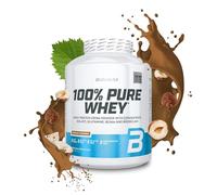 BioTechUSA 100% Pure Whey | Protein Powder with BCAA and Glutamine | Gluten-Free, Palm Oil Free | 21g Protein per Serving, 2.27 kg, Hazelnut