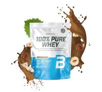 BioTechUSA 100% Pure Whey | Protein Powder with BCAA and Glutamine | Gluten-Free, Palm Oil Free | 21g Protein per Serving, 1 kg, Hazelnut