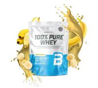 BioTechUSA 100% Pure Whey | Protein Powder with BCAA and Glutamine | Gluten-Free, Palm Oil Free | 21g Protein per Serving, 1 kg, Banana