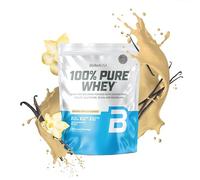 BioTechUSA 100% Pure Whey | Protein Powder with BCAA and Glutamine | Gluten-Free, Palm Oil Free | 21g Protein per Serving, 1 kg, Bourbon Vanilla