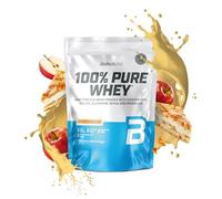 BioTechUSA 100% Pure Whey | Protein Powder with BCAA and Glutamine | Gluten-Free, Palm Oil Free | 21g Protein per Serving, 454 g, Apple Pie