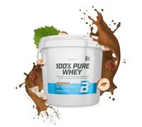 BioTechUSA 100% Pure Whey | Protein Powder with BCAA and Glutamine | Gluten-Free, Palm Oil Free | 21g Protein per Serving, 4 kg, Hazelnut
