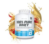 BioTechUSA 100% Pure Whey | Protein Powder with BCAA and Glutamine | Gluten-Free, Palm Oil Free | 21g Protein per Serving, 2.27 kg, Apple Pie