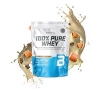 BioTechUSA 100% Pure Whey | Protein Powder with BCAA and Glutamine | Gluten-Free, Palm Oil Free | 21g Protein per Serving, 454 g, Caramel-Cappuccino