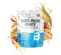BioTechUSA 100% Pure Whey | Protein Powder with BCAA and Glutamine | Gluten-Free, Palm Oil Free | 21g Protein per Serving, 1 kg, Apple Pie