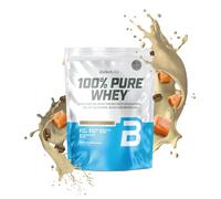 BioTechUSA 100% Pure Whey | Protein Powder with BCAA and Glutamine | Gluten-Free, Palm Oil Free | 21g Protein per Serving, 1 kg, Caramel-Cappuccino