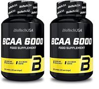 BioTechUSA BCAA 6000 Tablets | 6,000mg | 2:1:1 Ratio BCAAs | for Muscle Growth & Energy, 100 Tablets (Pack of 2)