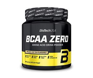 BioTechUSA BCAA Zero | Essential Amino Acid Powder | 6g BCAA with Instant L-Leucine | Vegan | Sugar-Free, Lactose-Free, Gluten-Free, 360 g, Peach Ice Tea