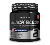 BioTechUSA Black Blood CAF+ | Preworkout Drink Powder | 12 Active Ingredients | 200mg Caffeine per Serving | Sugar, Lactose, and Gluten-Free, 300 g, Blueberry