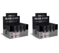 BioTechUSA Black Blood Shot | Sugar-Free Pre-Workout Formula | 5 Active Ingredients | 400mg Caffeine | Ready to Drink Ampules | 20 * 60 ml | Pink Grapefruit (Pack of 2)