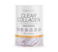 BioTechUSA Clear Collagen Professional | Flavoured Drink Powder | 20,275 mg Type I & II Collagen | Hyaluronic Acid | Vitamins & Minerals | Sugar-Free | Gluten-Free, 350g, Mango