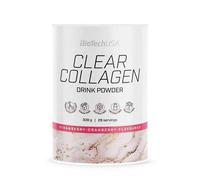 BioTechUSA Clear Collagen Drink Powder, A Refreshing, Flavoured Drink Powder containing hydrolysed Collagen and Sweetener, 308 g, Strawberry & Cranberry