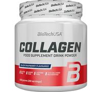 BioTechUSA Collagen | Hyaluronic Acid and Collagen Complex | Added Vitamin C and E | Skin Wellness and Nourishment, 300 g, Black Raspberry